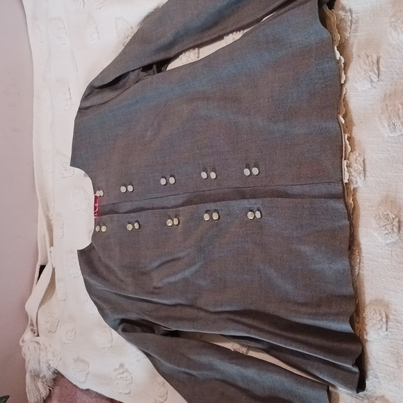 Elegant⚜️Mr.Vito Miami⚜️Venice Eyelet Ruffle Insert Jkt Vintage - Picture 3 of 11
